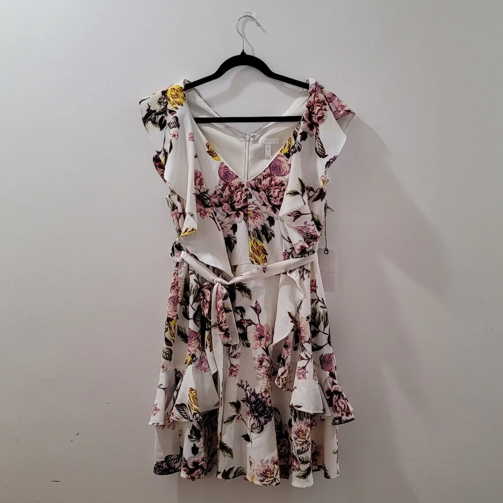 Leith Floral Mid-Length Dress from Nordstrom - Picture 1 of 10
